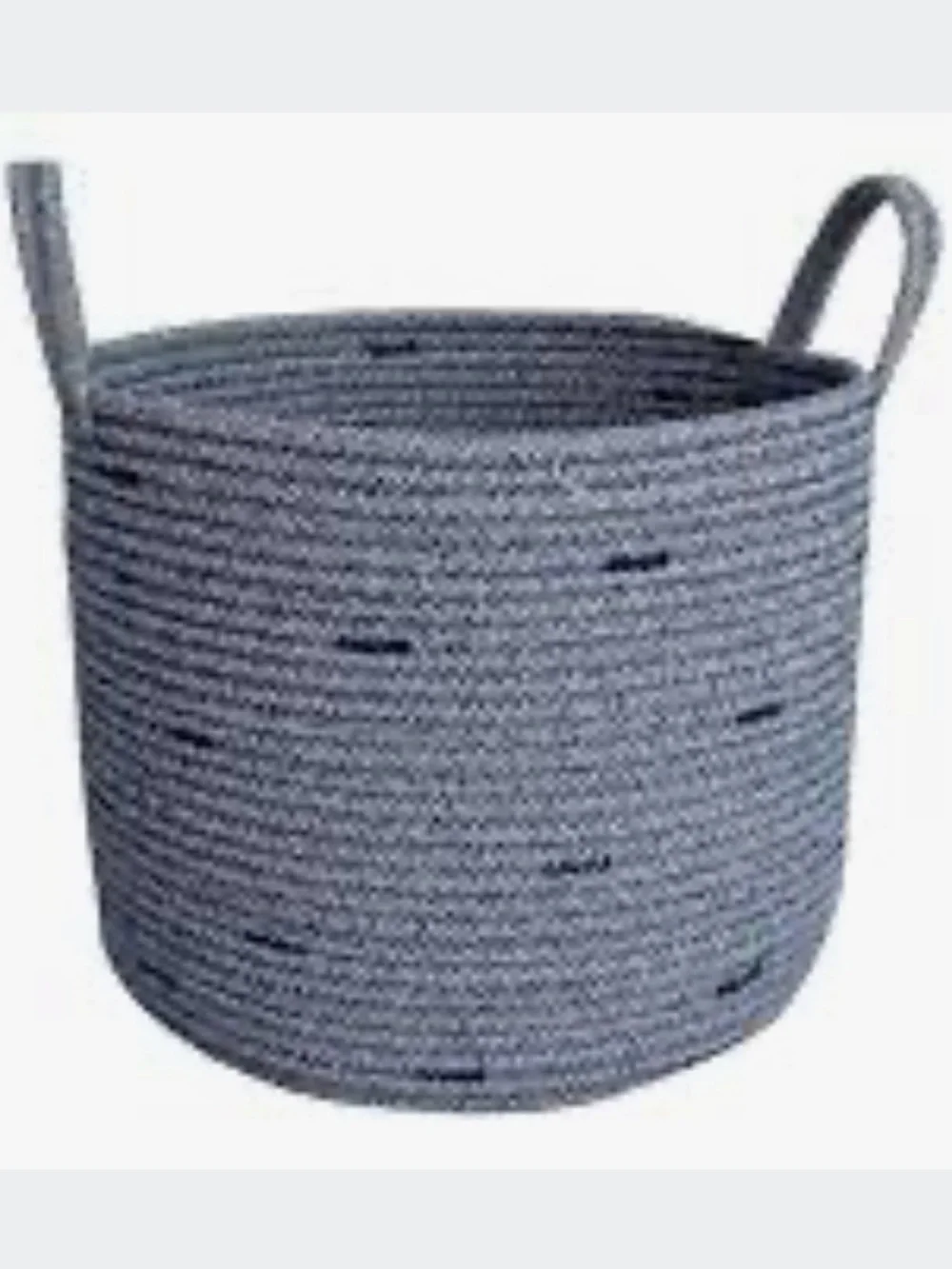 Ashland corded rope Navy Blue basket woven texture and dual handles New With Tag